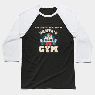 Santa's Gym Baseball T-Shirt